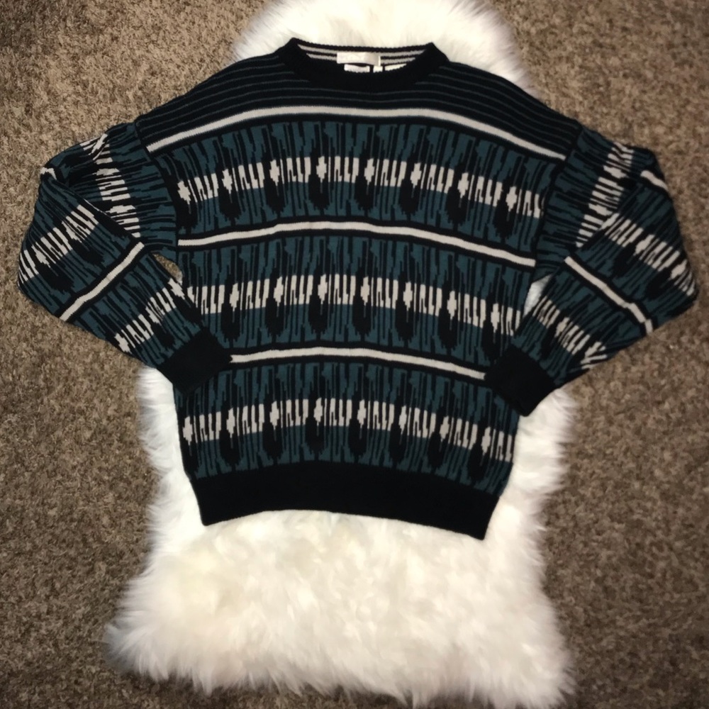 Vintage handloom crewneck pullover sweater